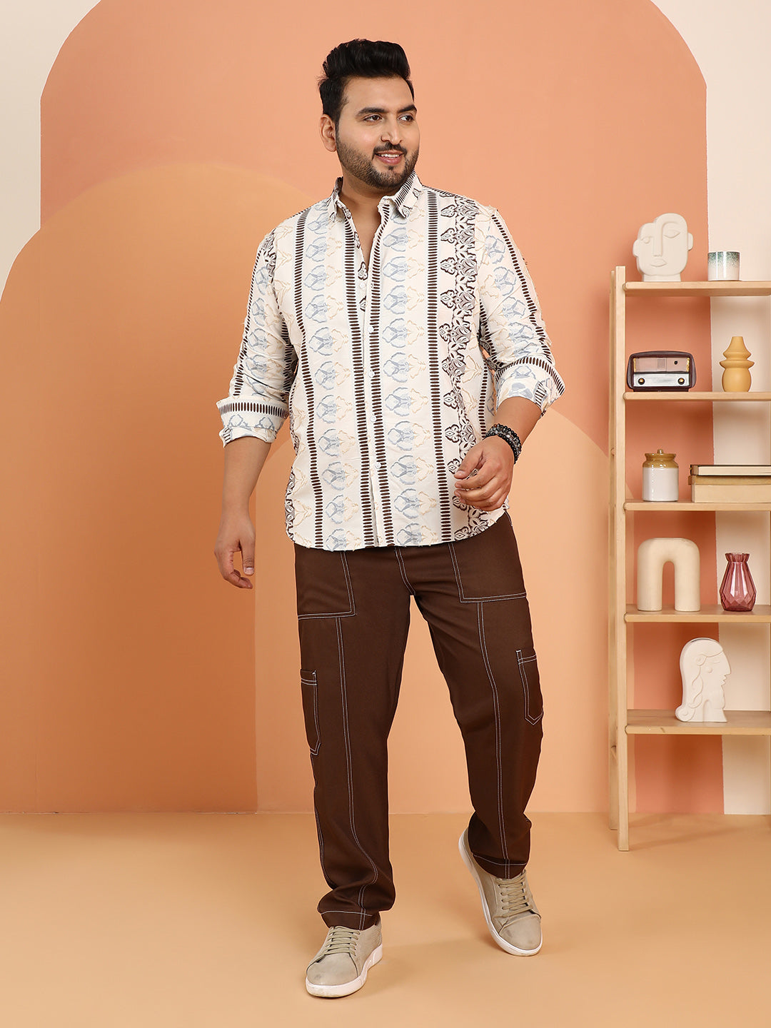 Woven Bloom-Panel Shirt