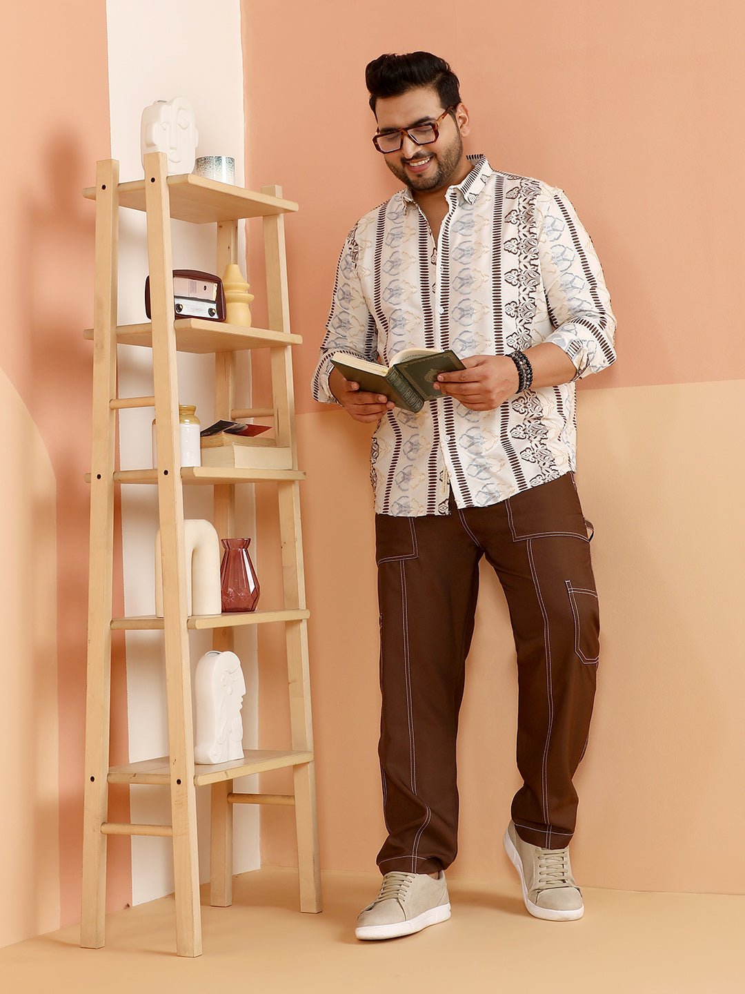 Woven Bloom-Panel Shirt