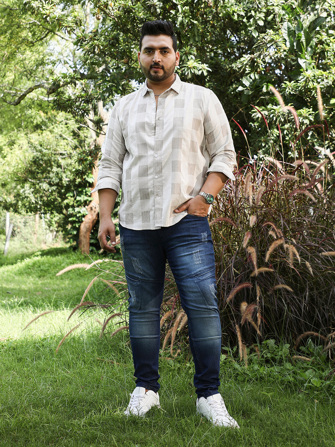 Woven Buffalo-Check Shirt