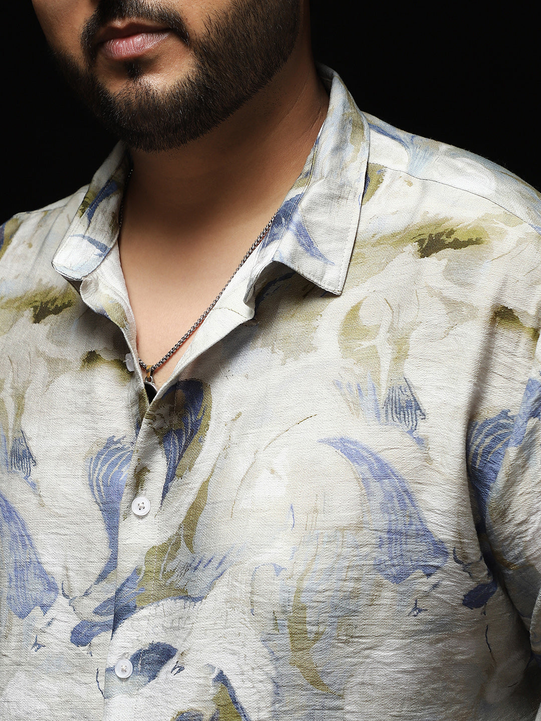Waterbrush-Imprint Dobby Shirt