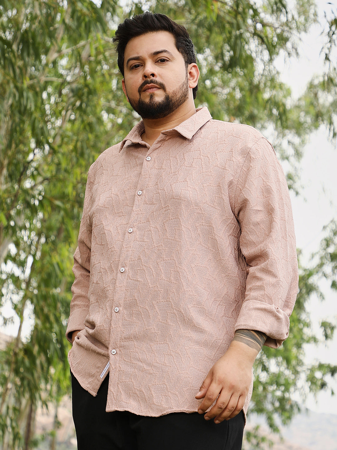 Geo-Abstract Jacquard Shirt