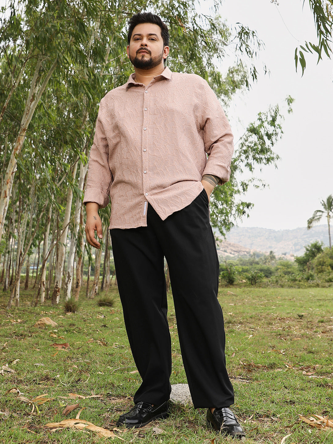 Geo-Abstract Jacquard Shirt