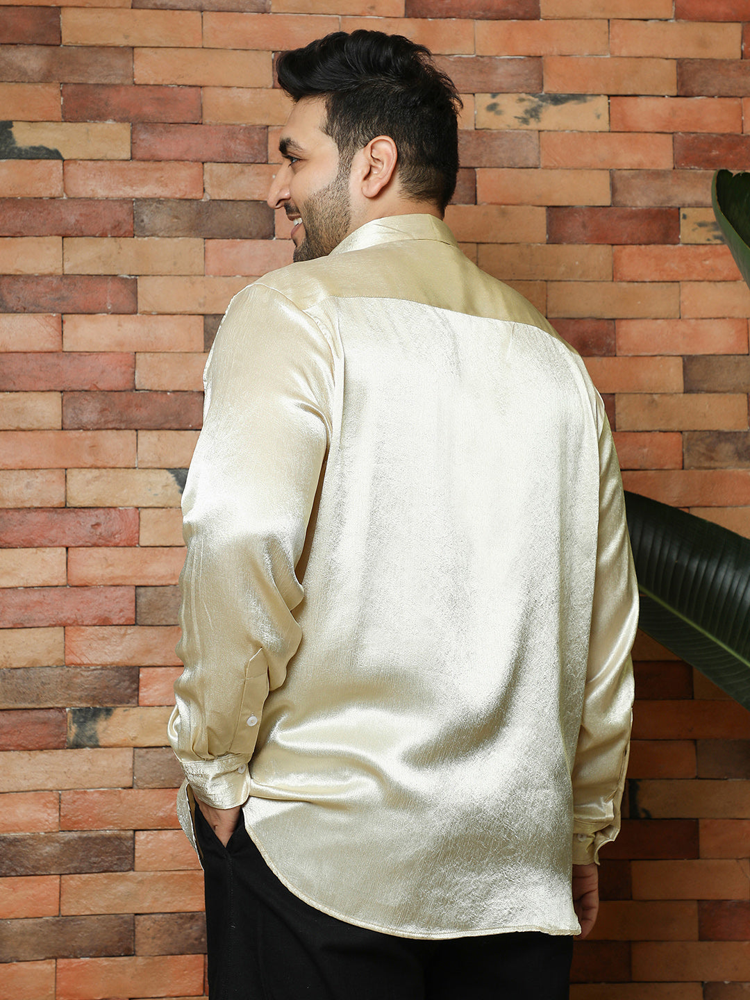 Solid Satin-Weave Shirt