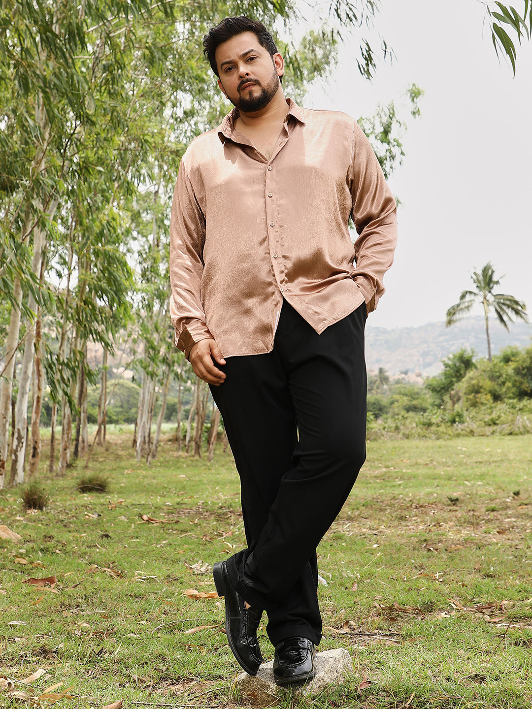 Gleaming Crushed-Satin Shirt