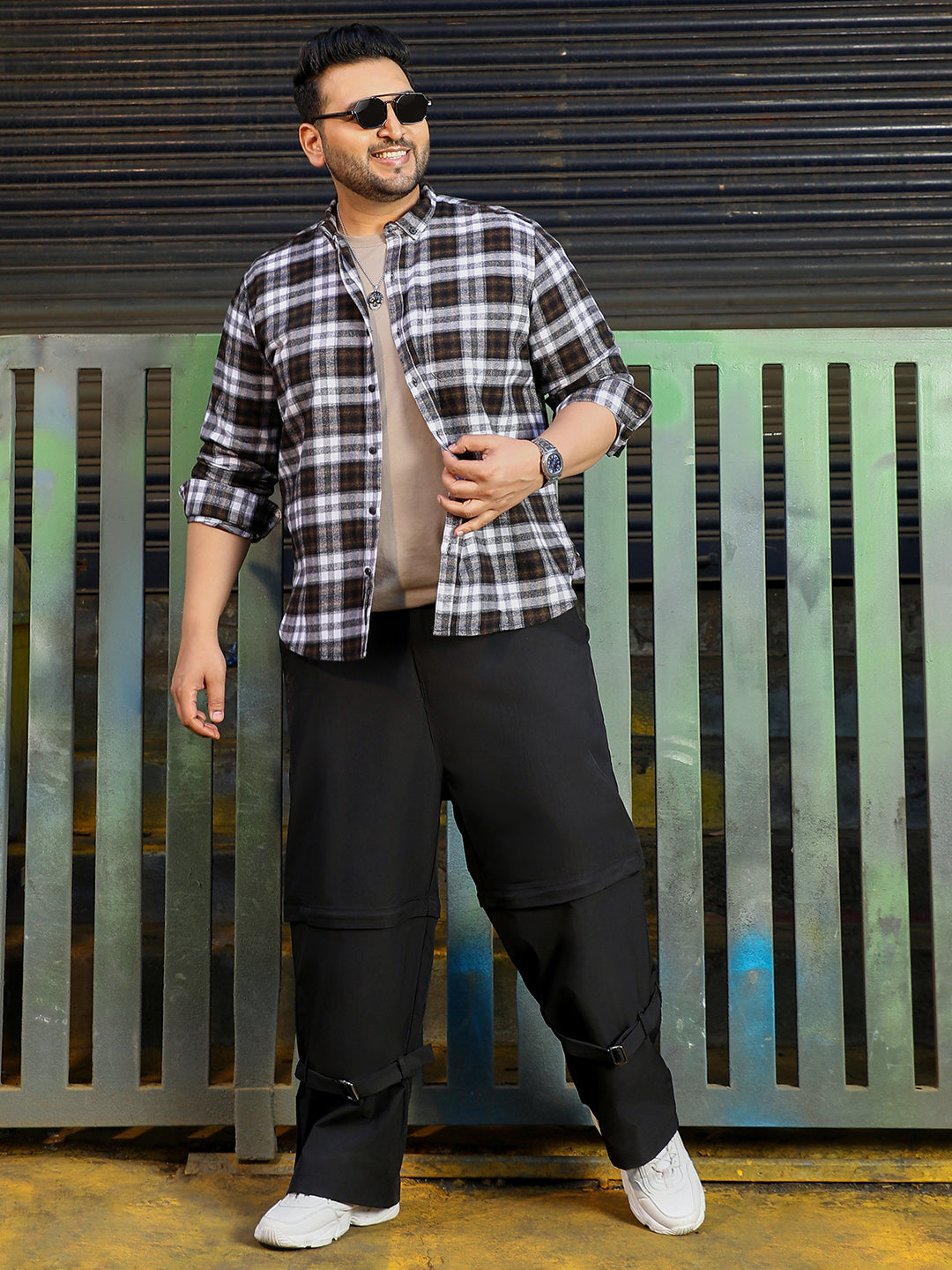 Dark Brown Tartan Check Shirt