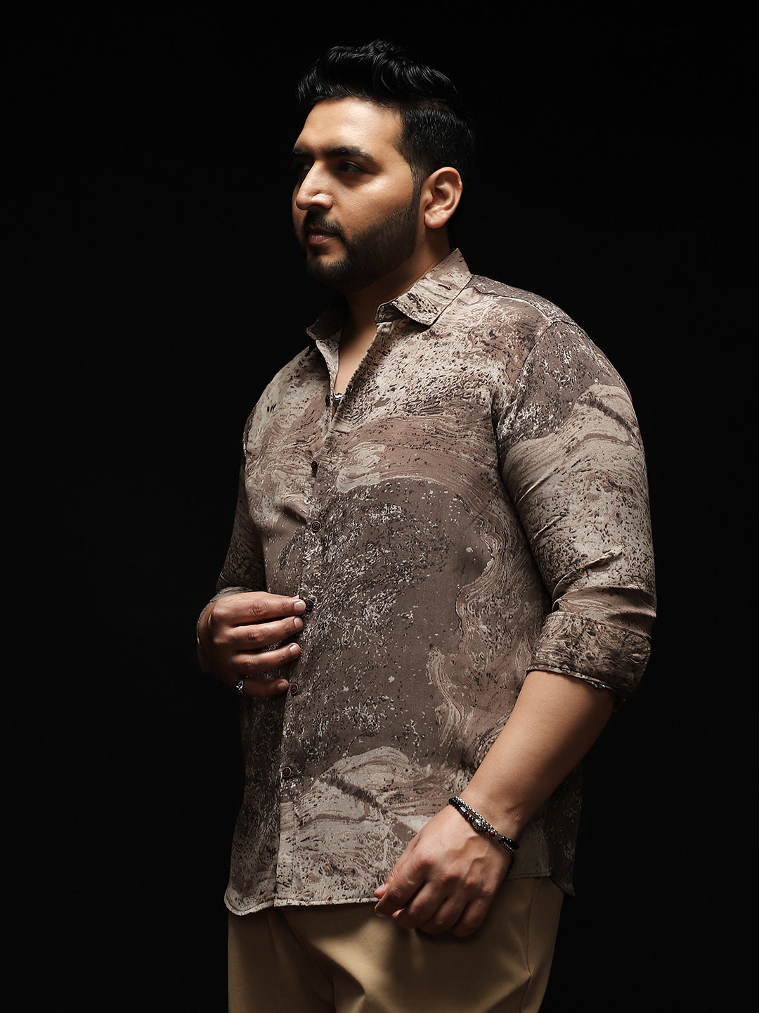 Marble-Specks Imprint Shirt