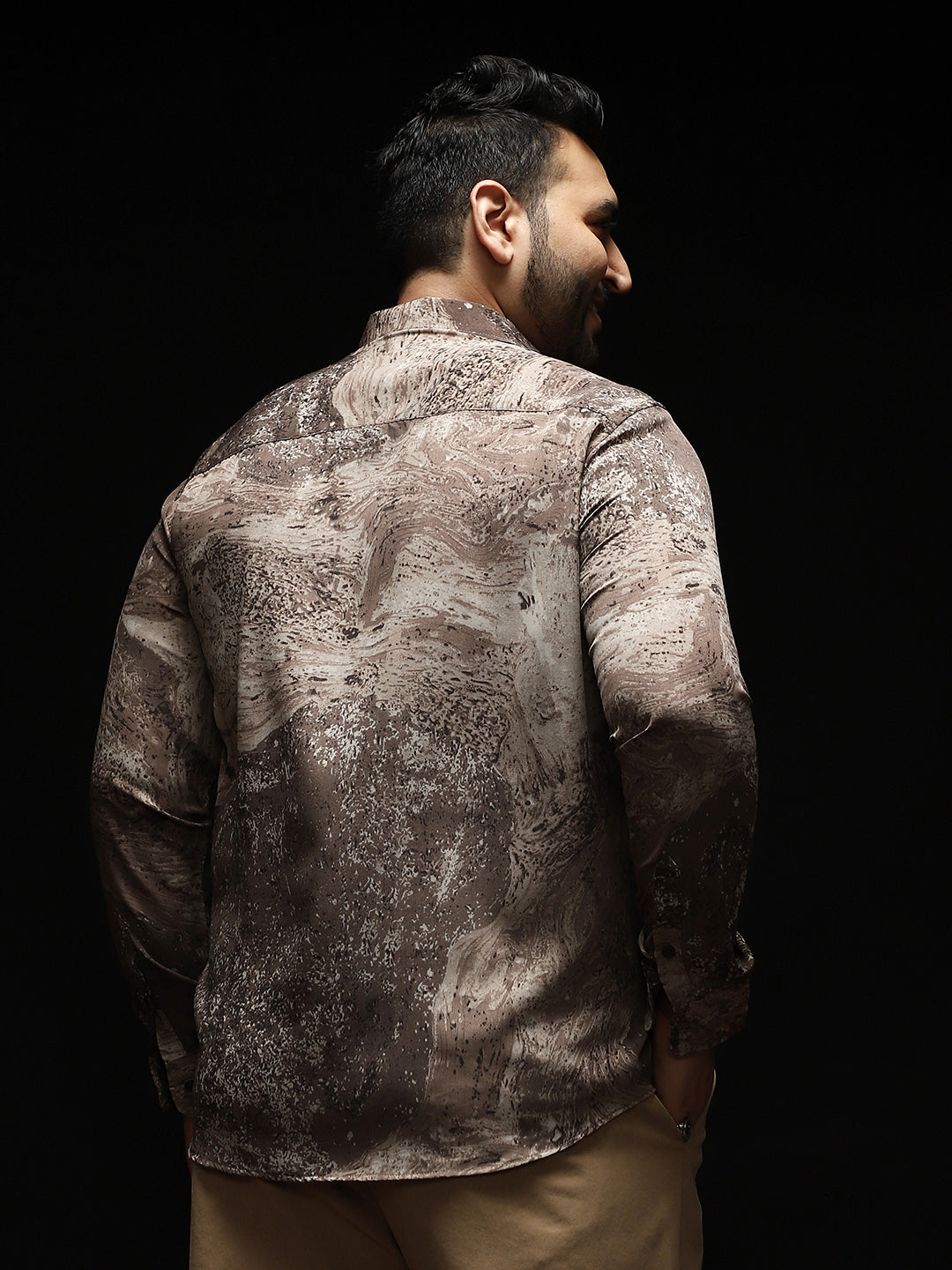 Marble-Specks Imprint Shirt