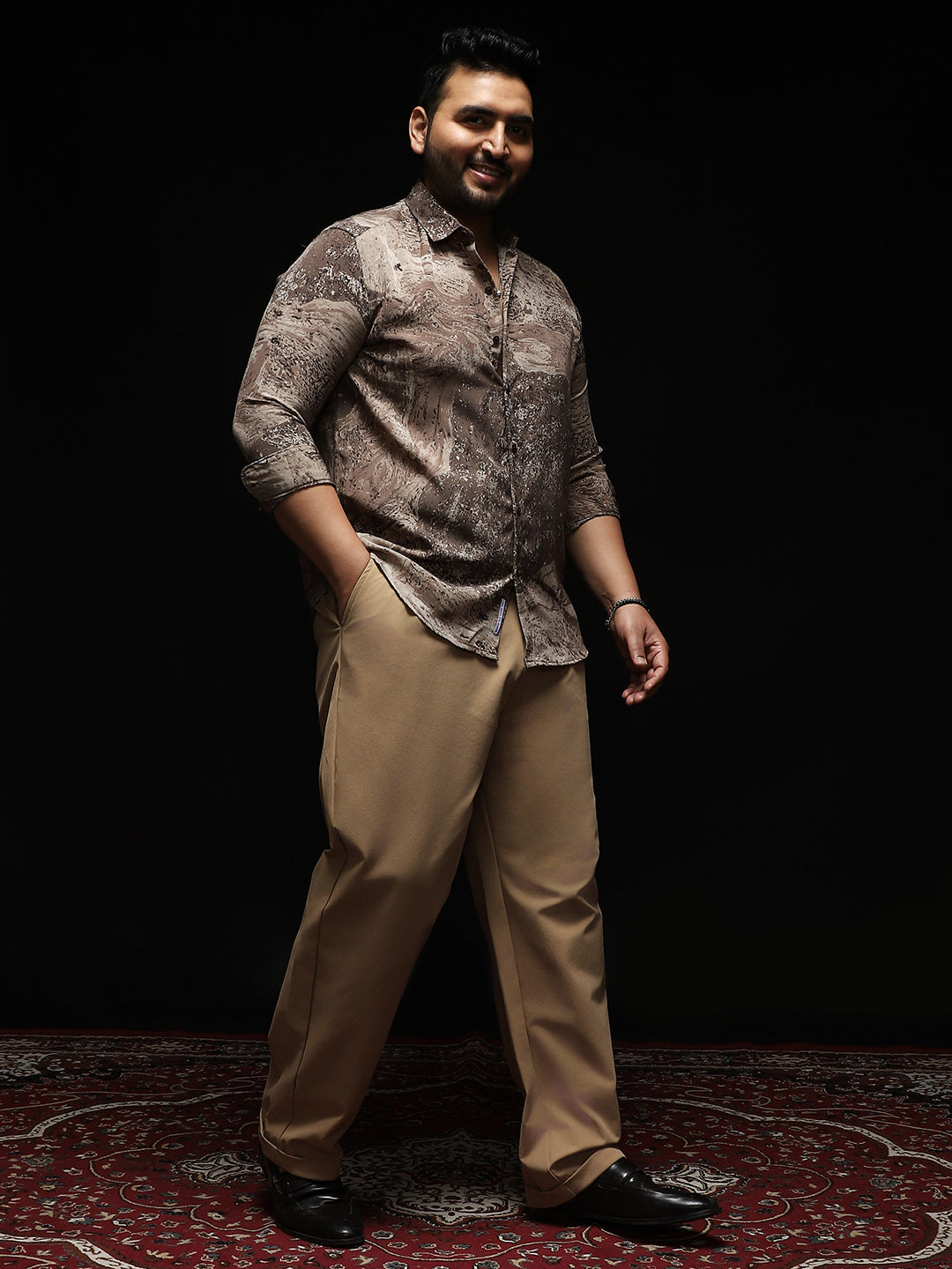 Marble-Specks Imprint Shirt