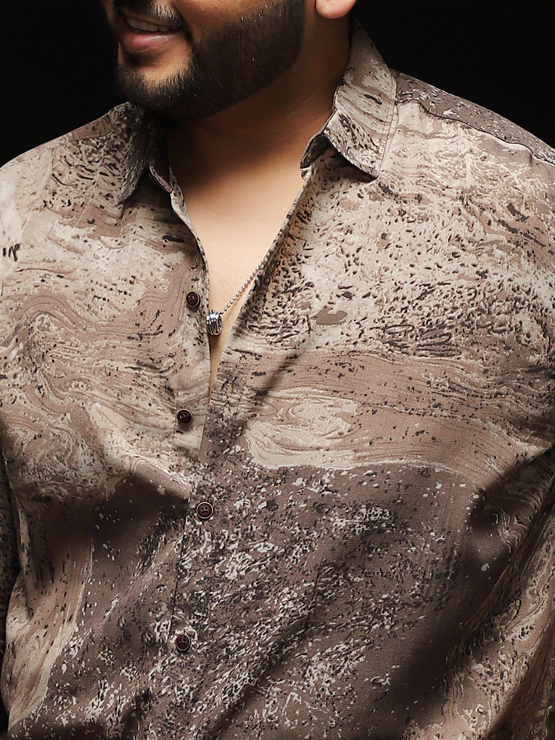 Marble-Specks Imprint Shirt