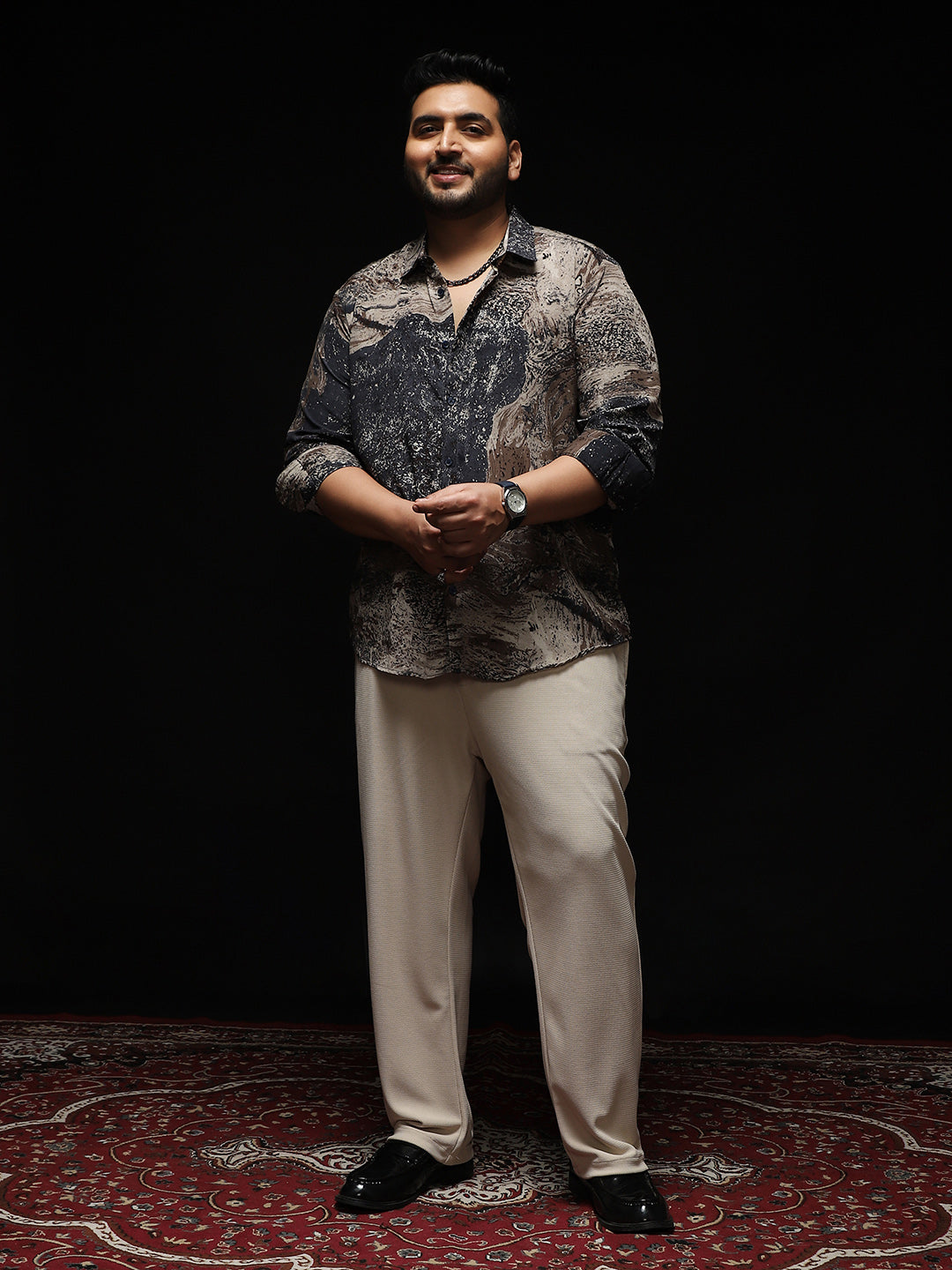 Marble-Specks Imprint Shirt