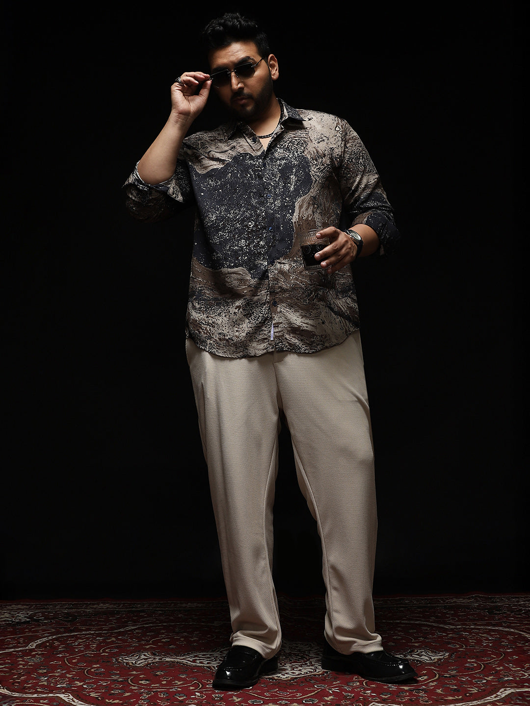 Marble-Specks Imprint Shirt