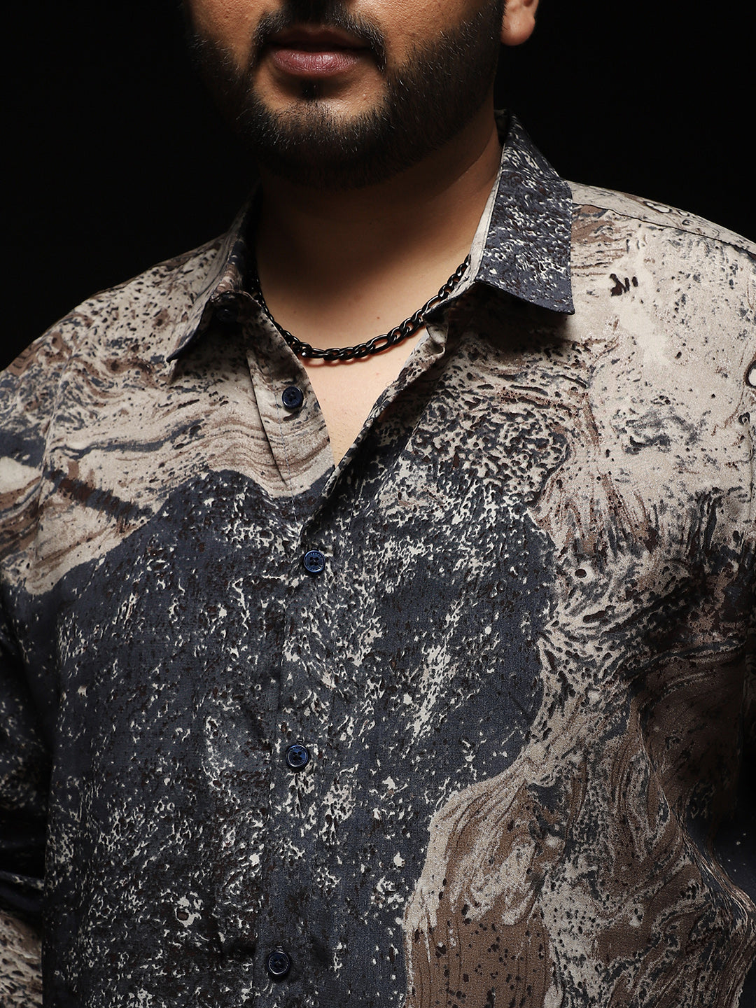 Marble-Specks Imprint Shirt