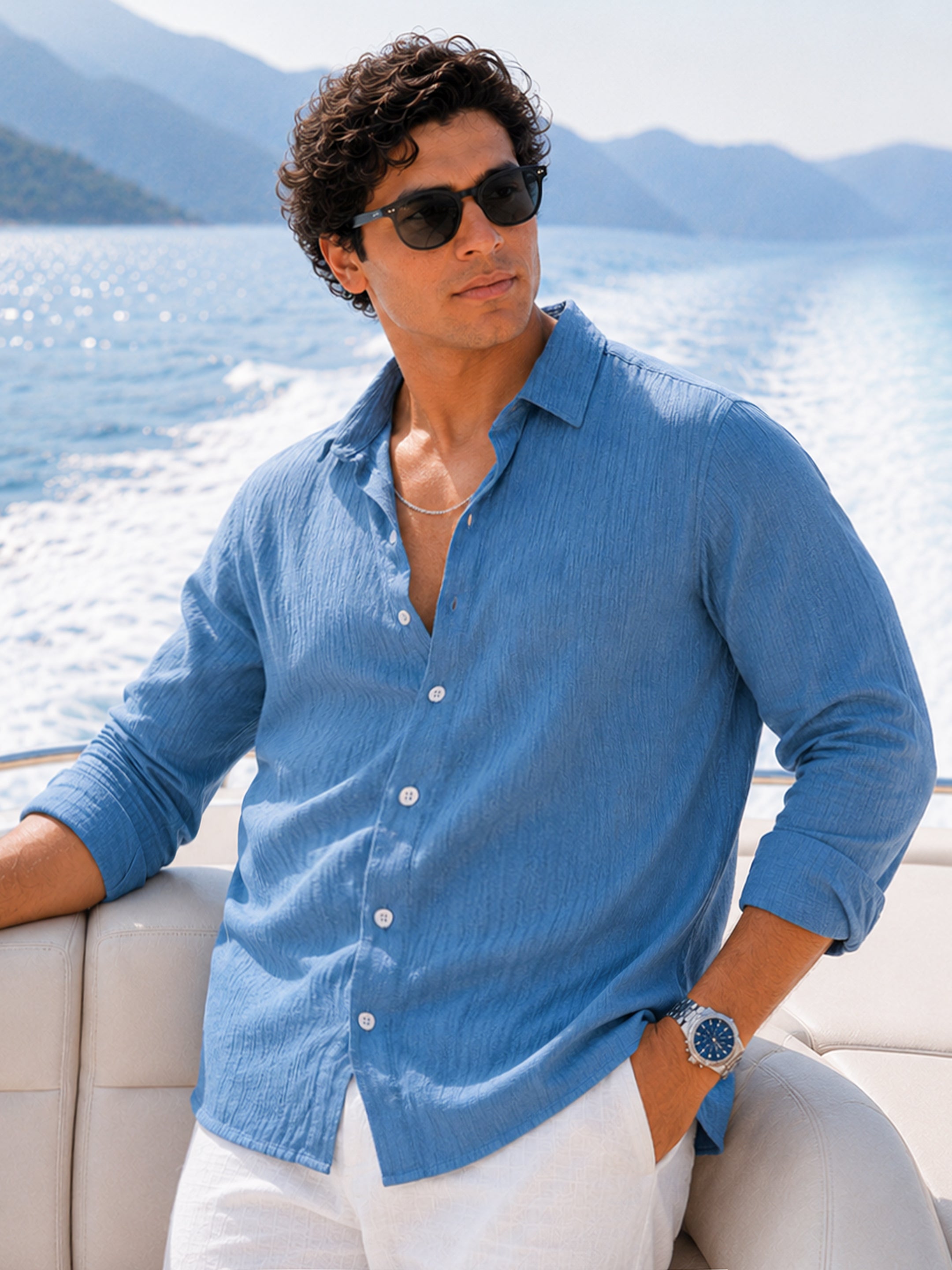 Solid Textured Shirt