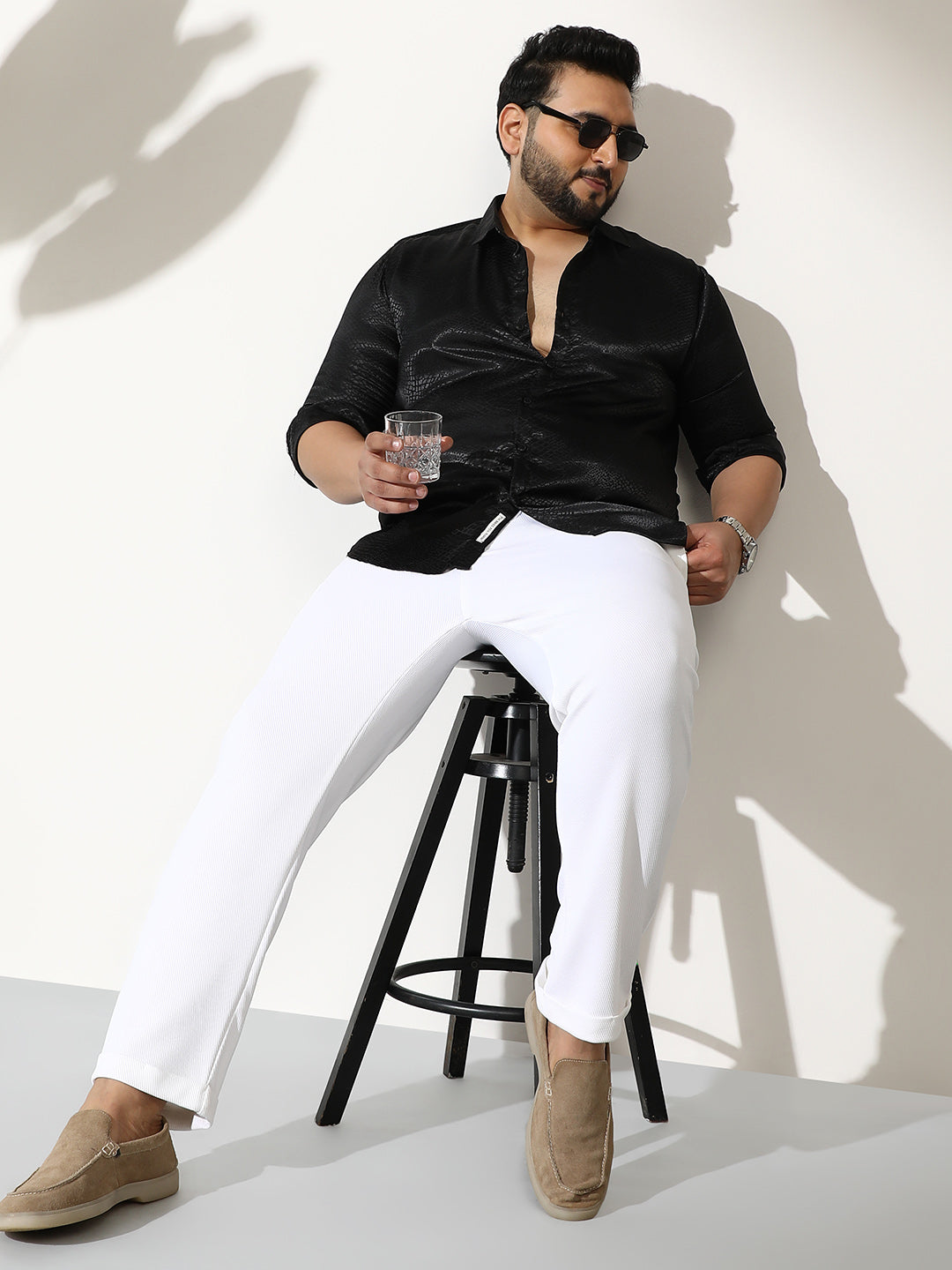 Reptilia Satin-Jacquard Shirt