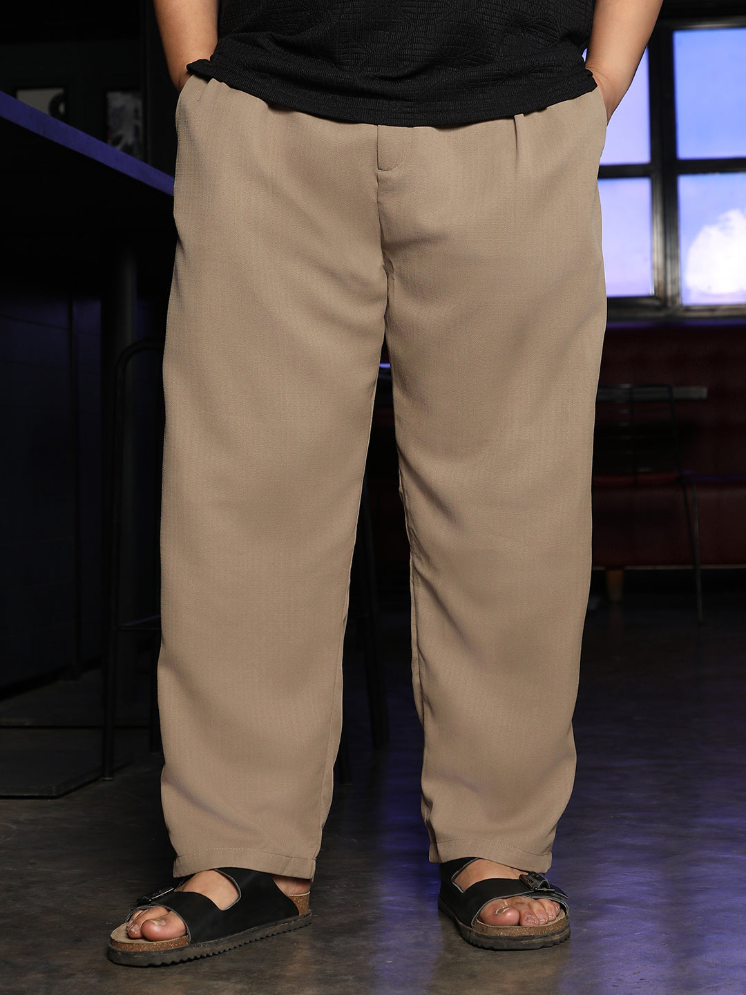 Tailored Linen-Blend Trousers