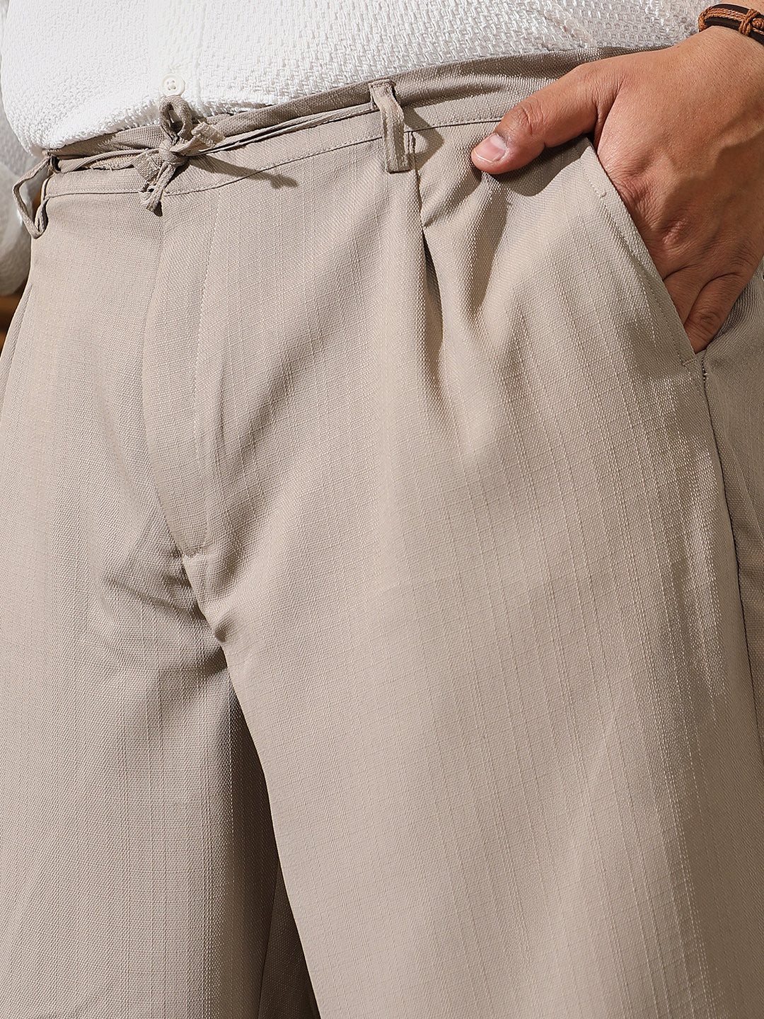 Tailored Linen-Blend Trousers