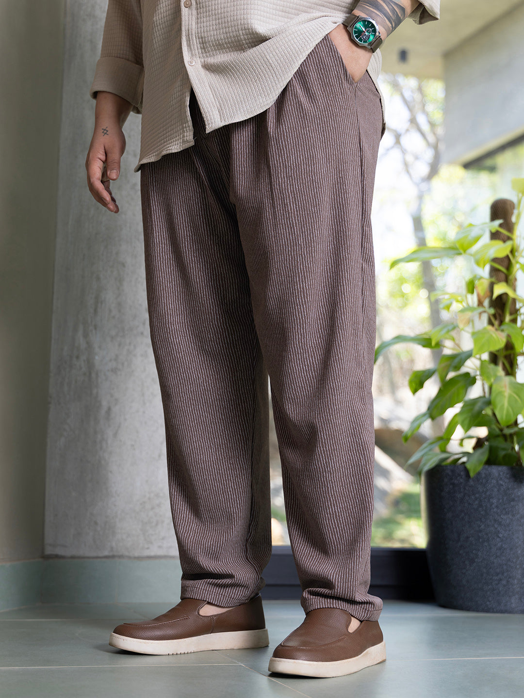 Striped Tailored Trousers