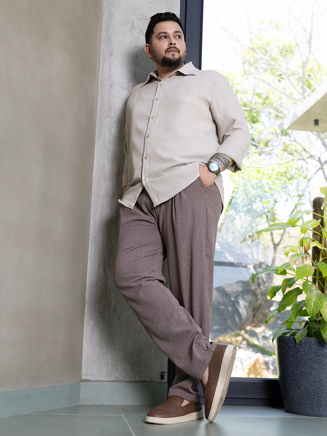 Striped Tailored Trousers