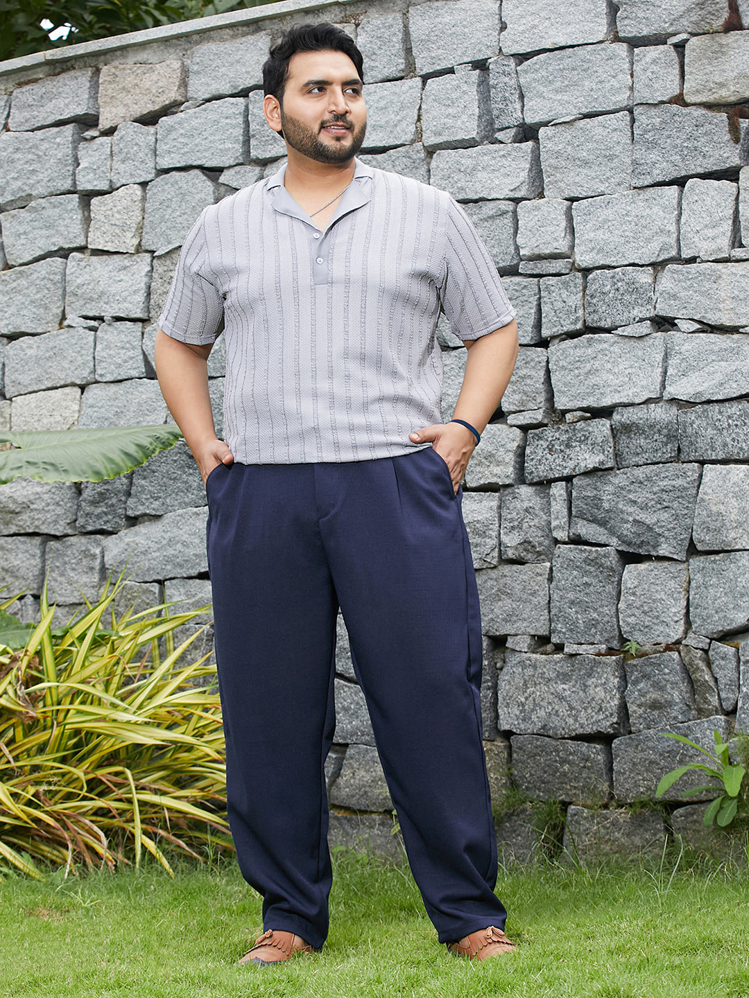 Tailored Linen-Blend Trousers