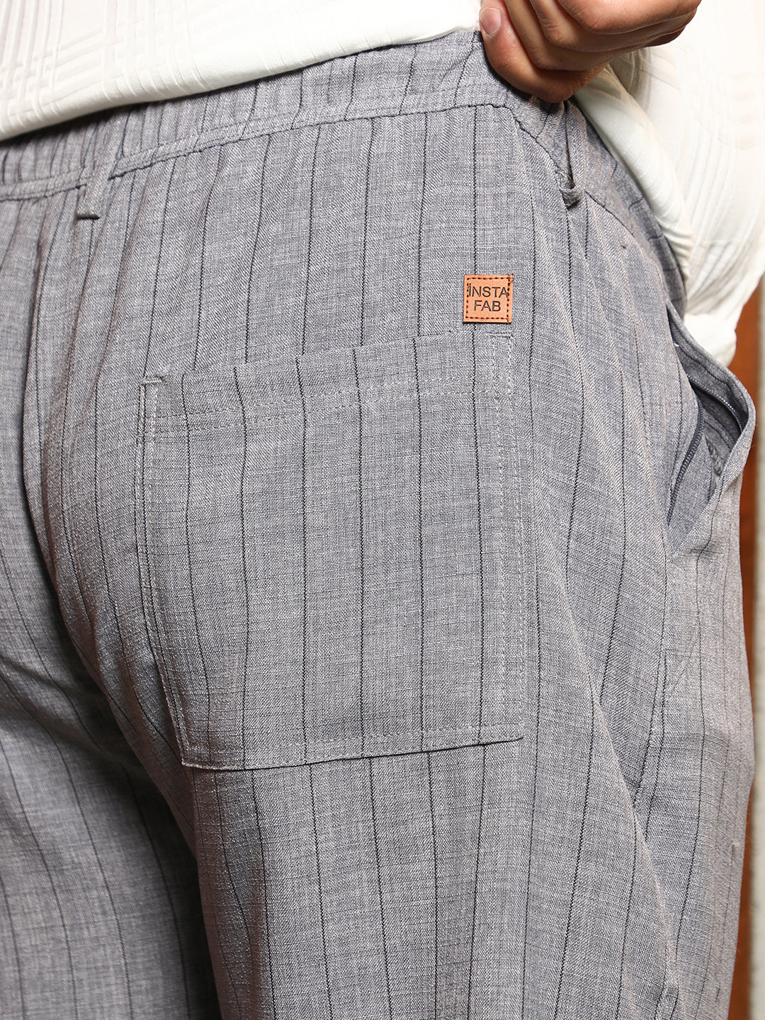 Pinstriped Chino Trousers