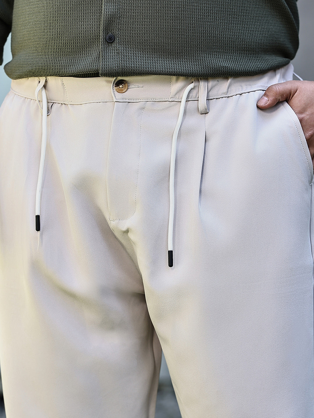 Straight Pleated Trousers