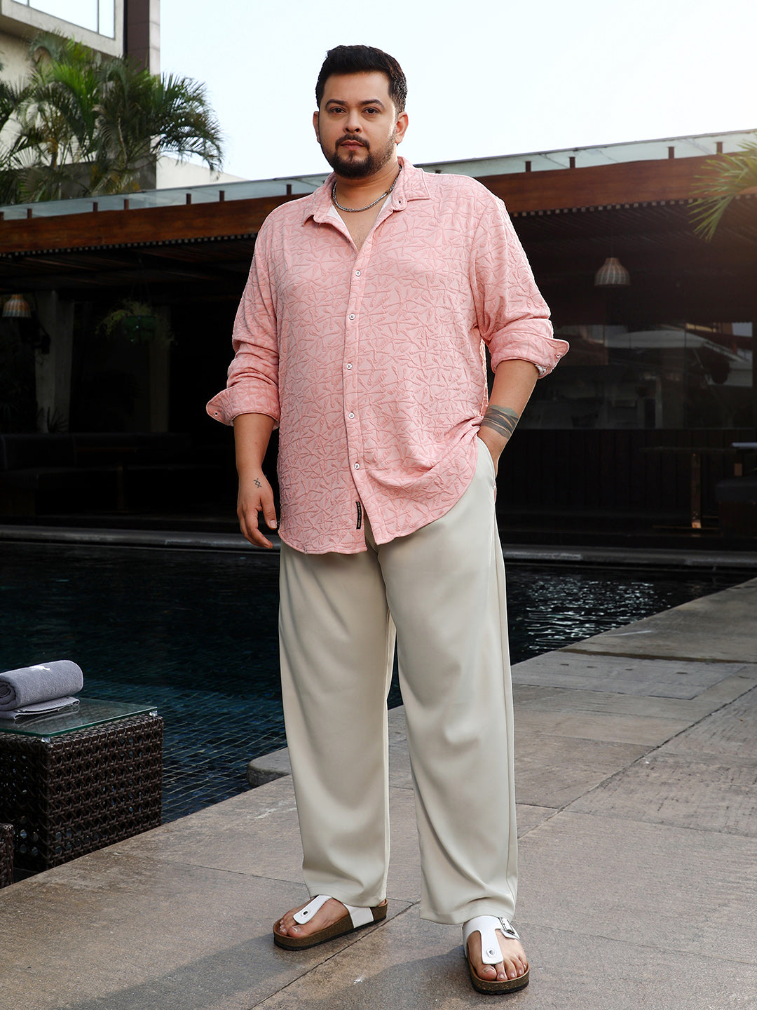 Straight Pleated Trousers