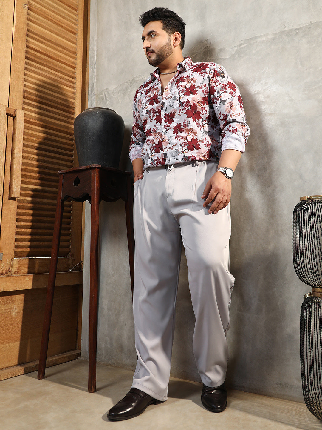 Straight Pleated Trousers