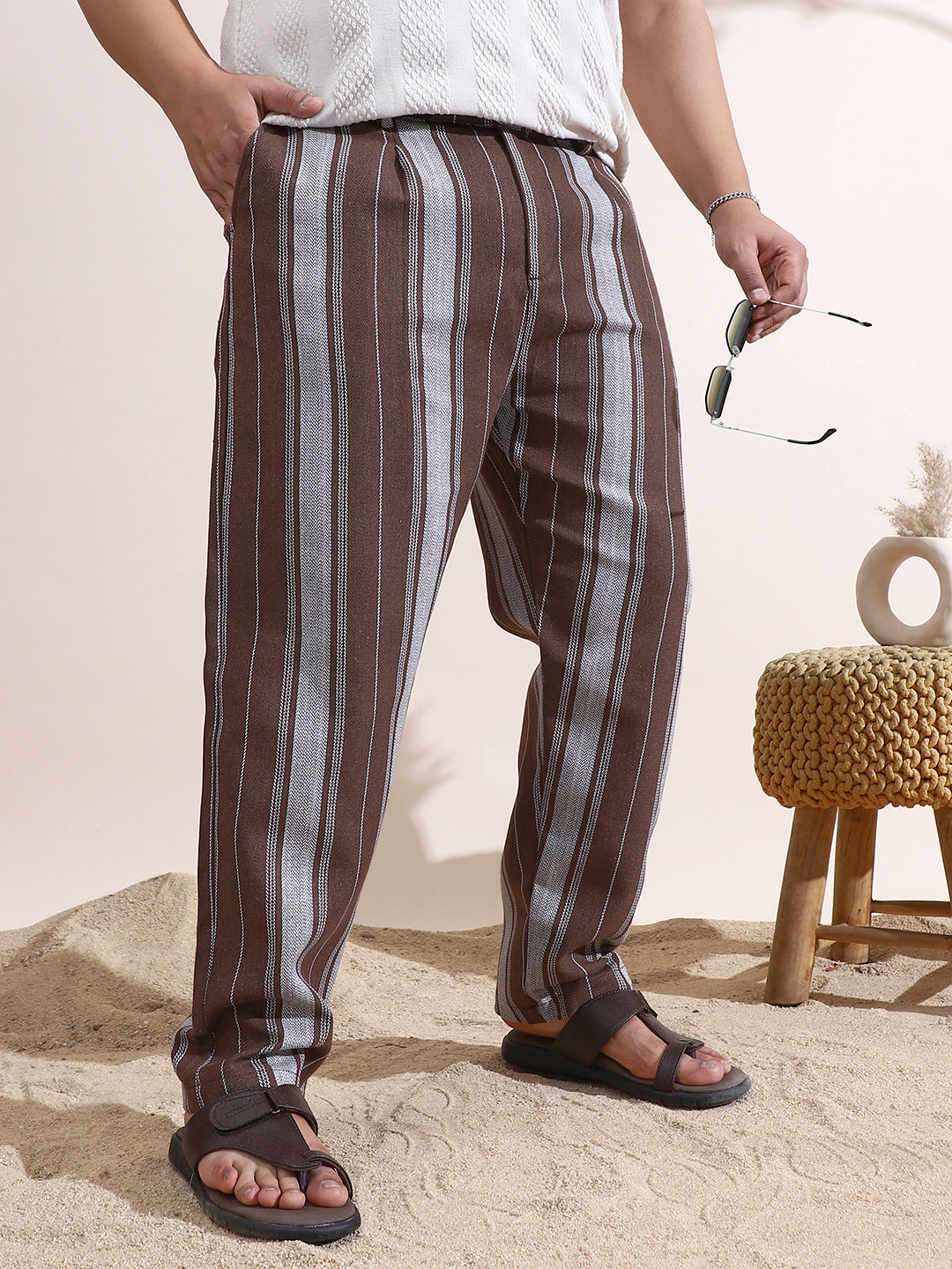 Multitrack-Weave Cigarette Trousers