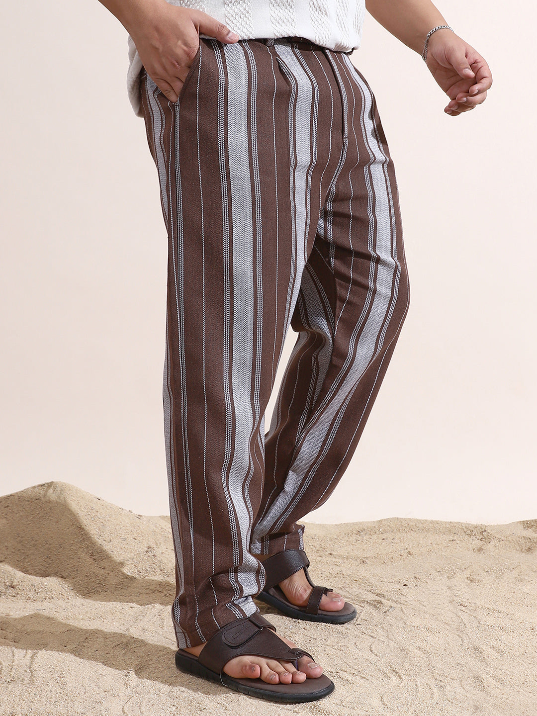 Multitrack-Weave Cigarette Trousers