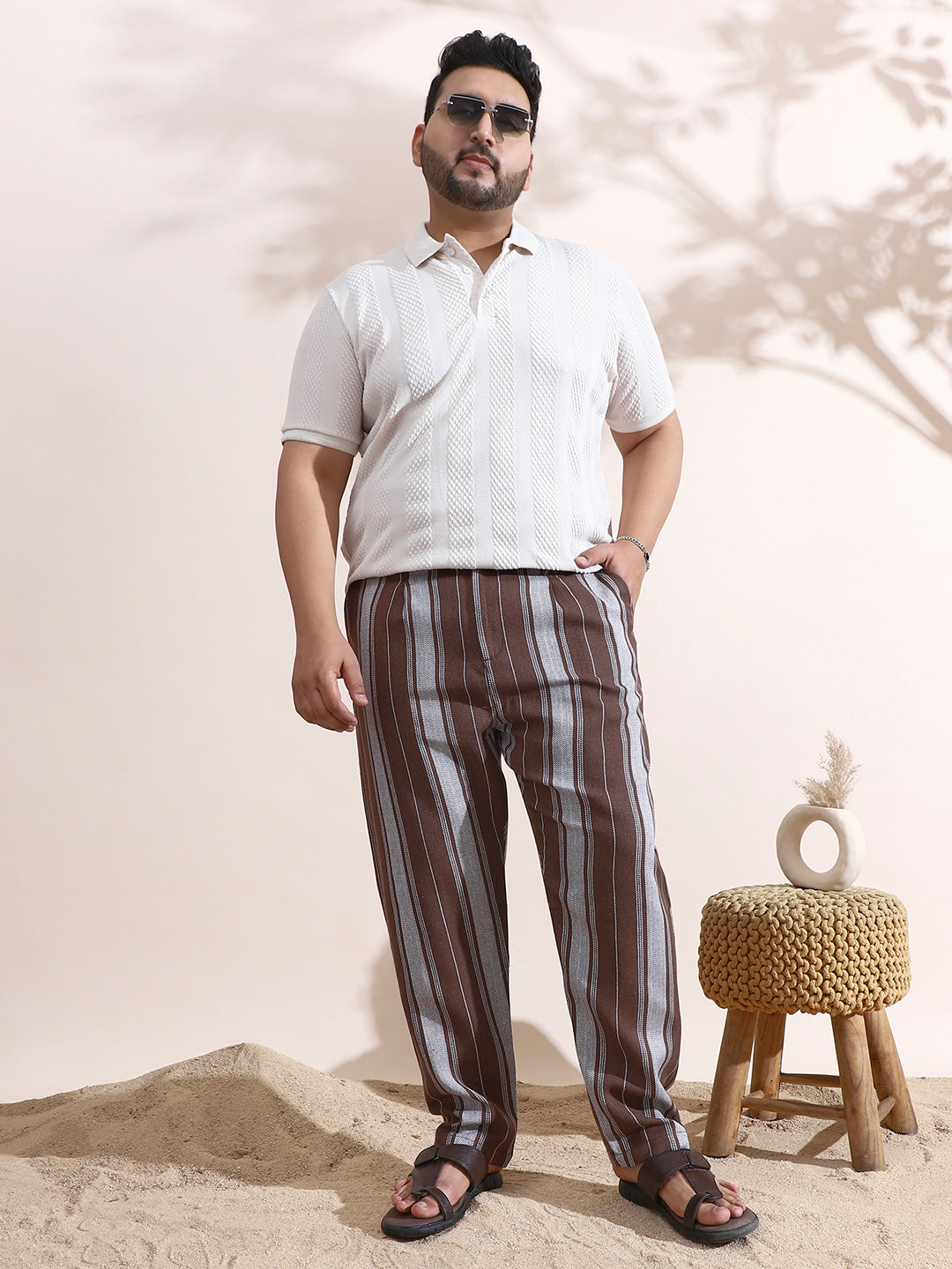 Multitrack-Weave Cigarette Trousers