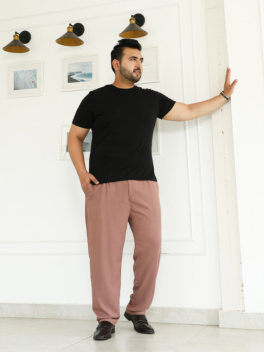 Linen-Blend Cigrette Trousers