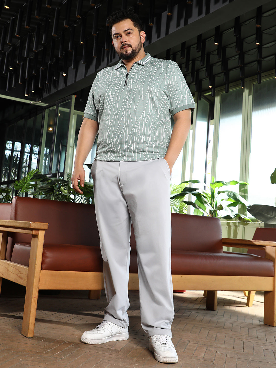 Adjustable Chino-Tailored Trousers