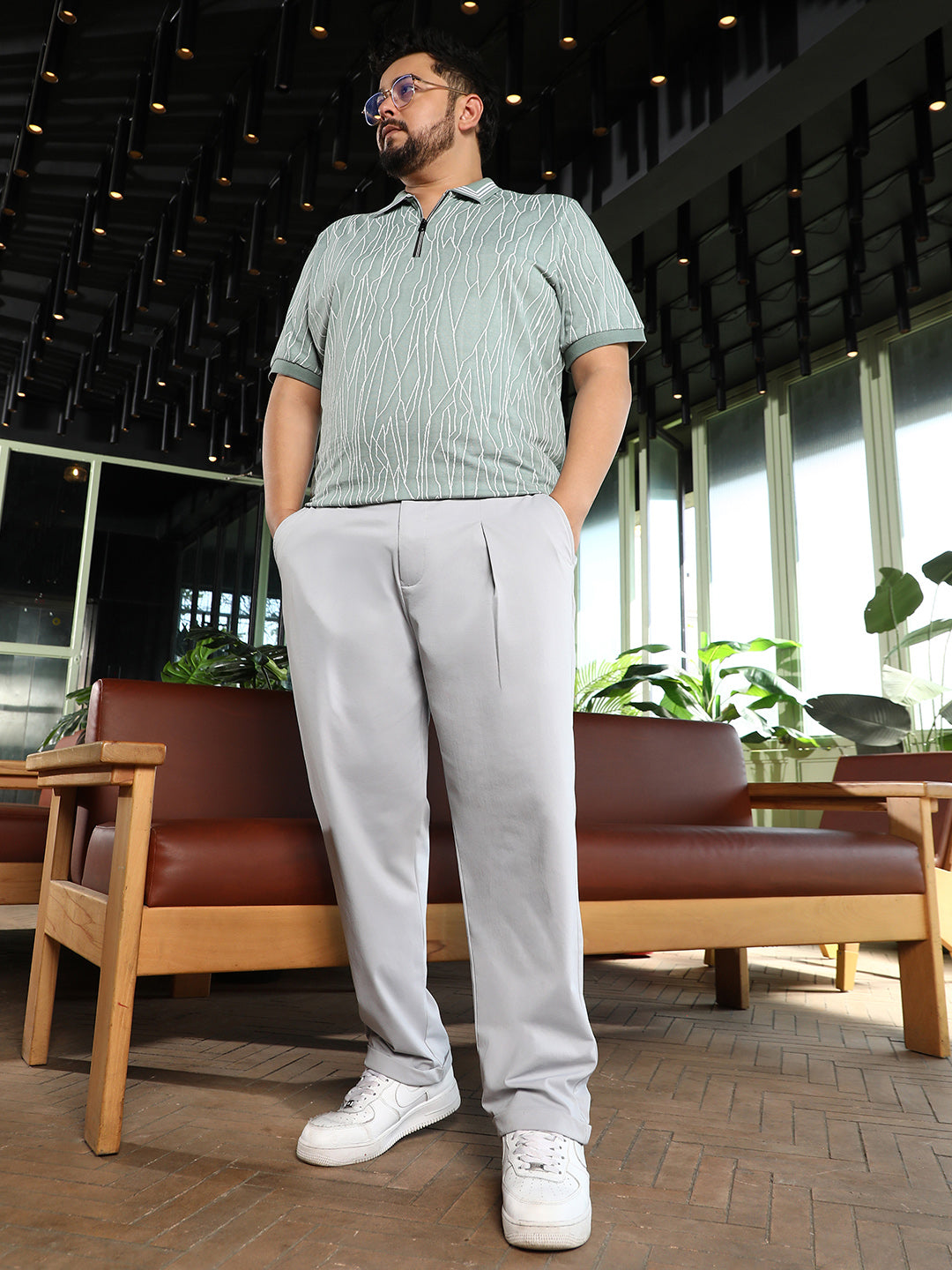 Adjustable Chino-Tailored Trousers