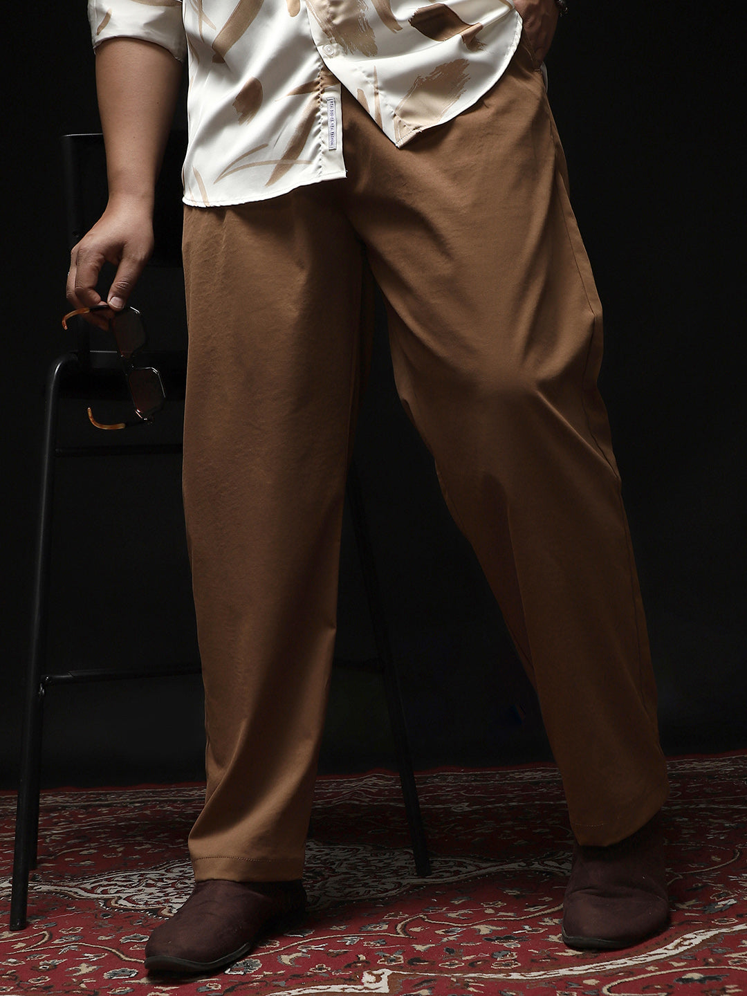 Double-Pleated Tailored Trousers