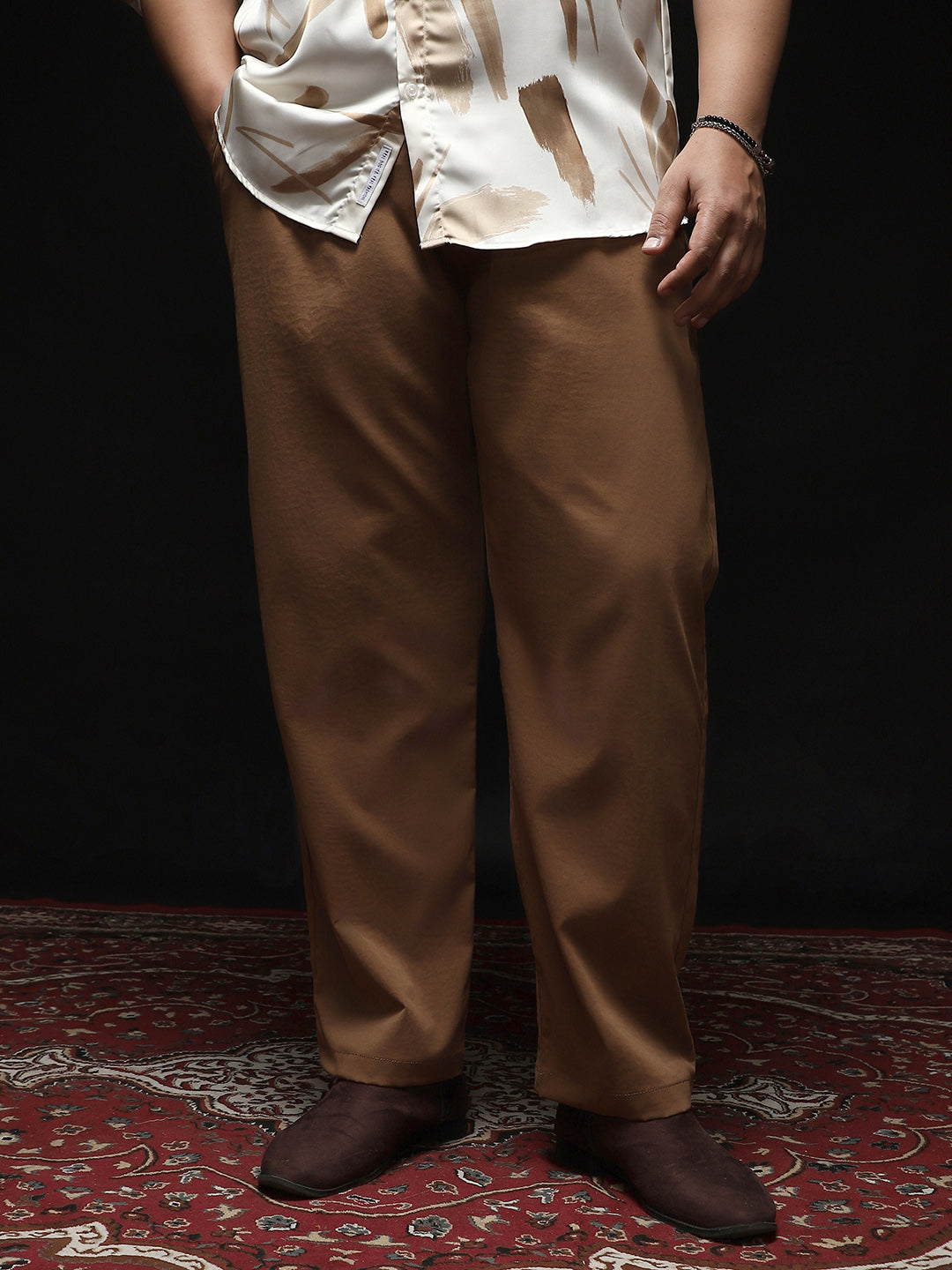 Double-Pleated Tailored Trousers