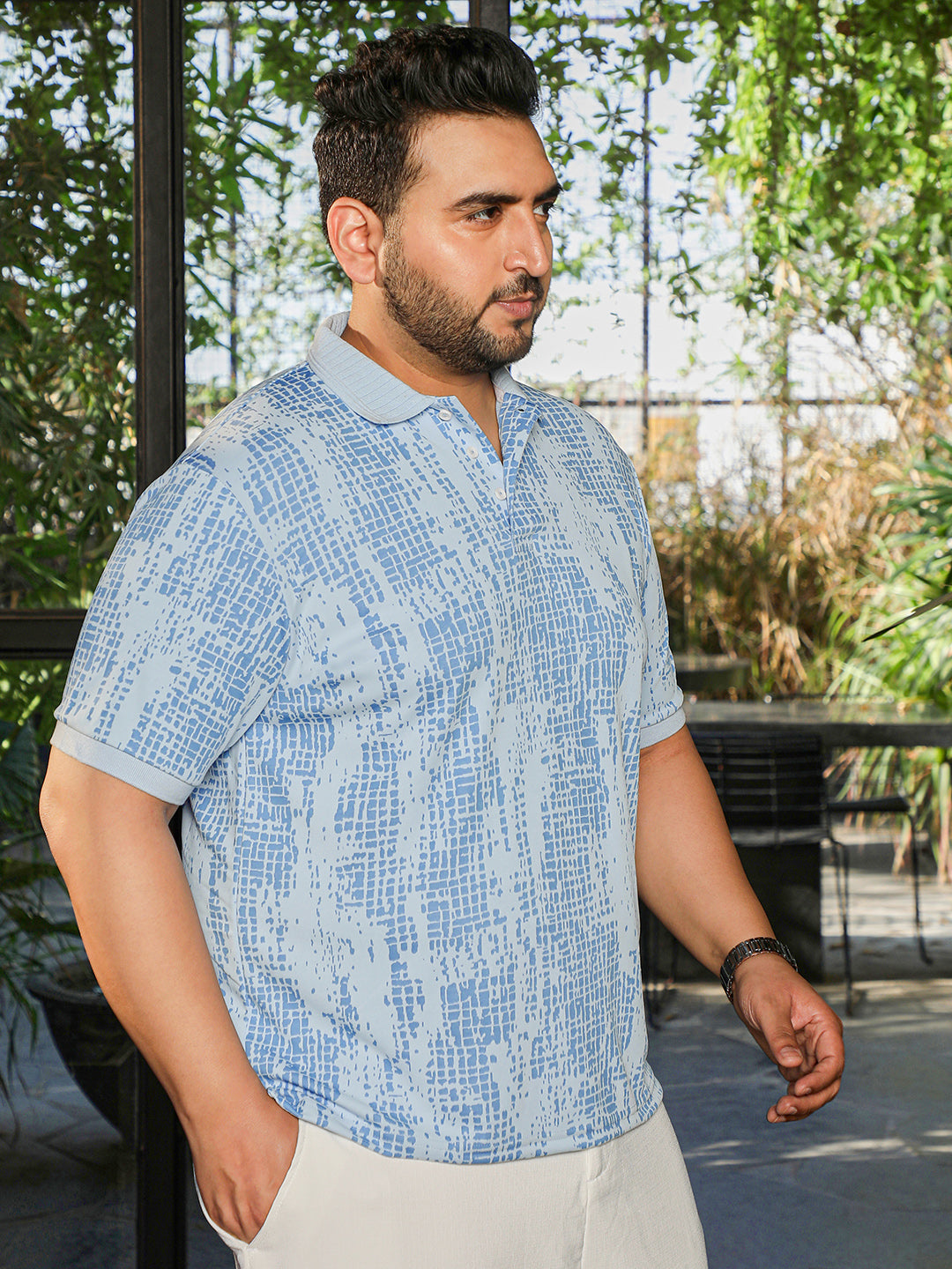 Light Blue Abstract T-Shirt
