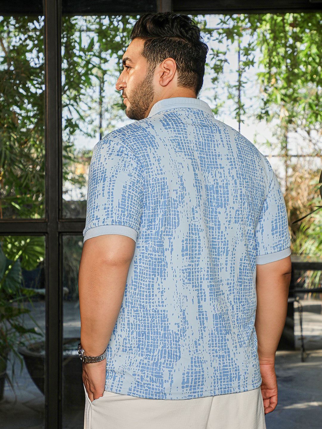 Light Blue Abstract T-Shirt