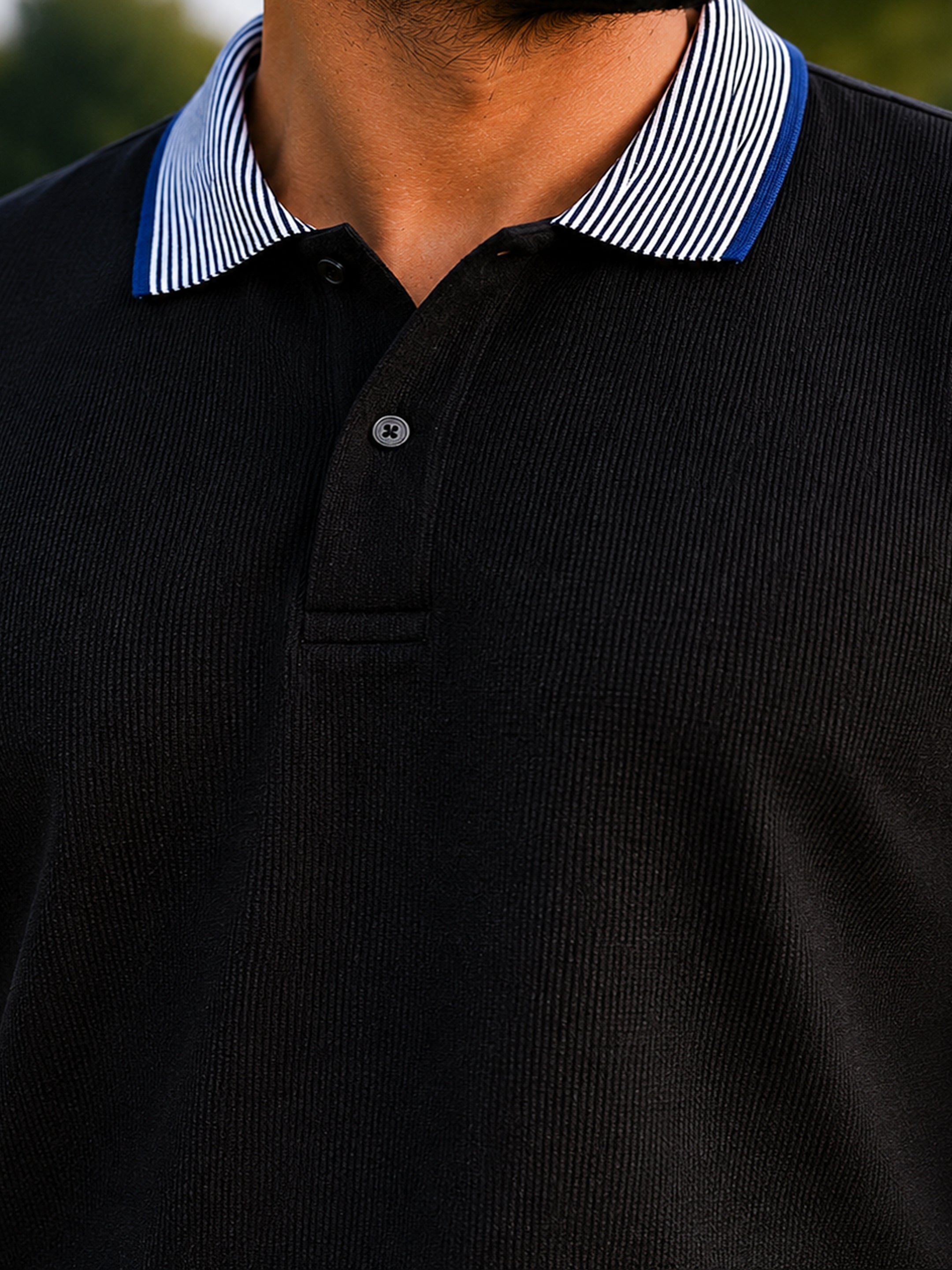 Jacquard Knit Polo T-Shirt