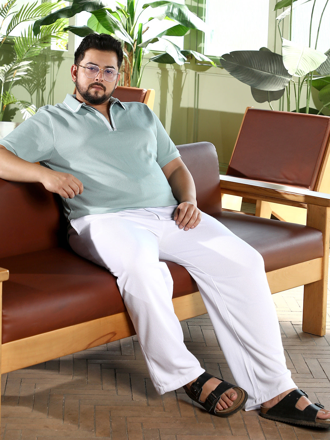 Micro-Waffle Polo T-Shirt