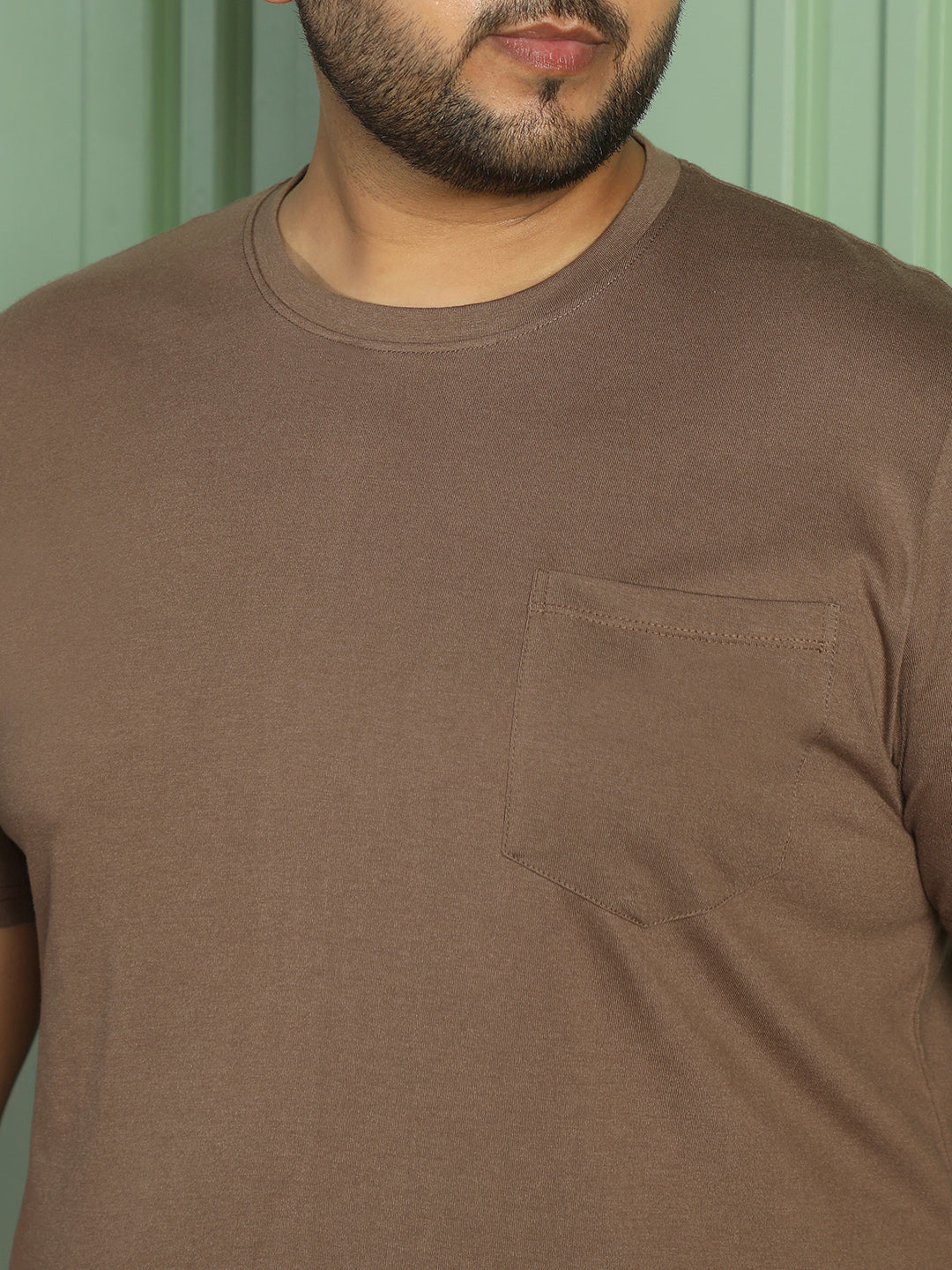 Brown Solid T-Shirt