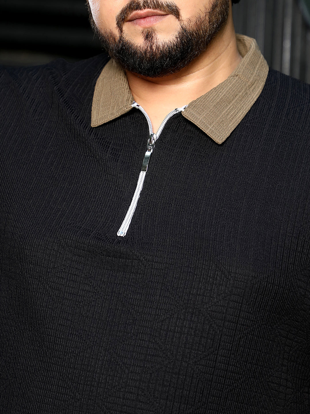 Oblique-Block Polo T-Shirt