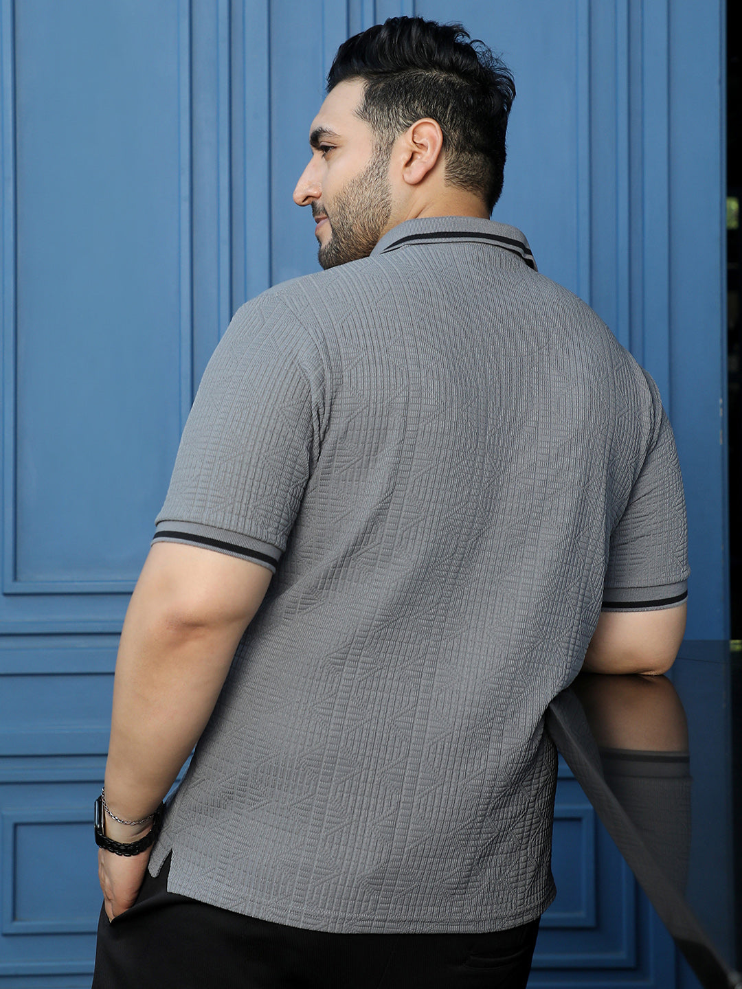 Grey Textured T-Shirt