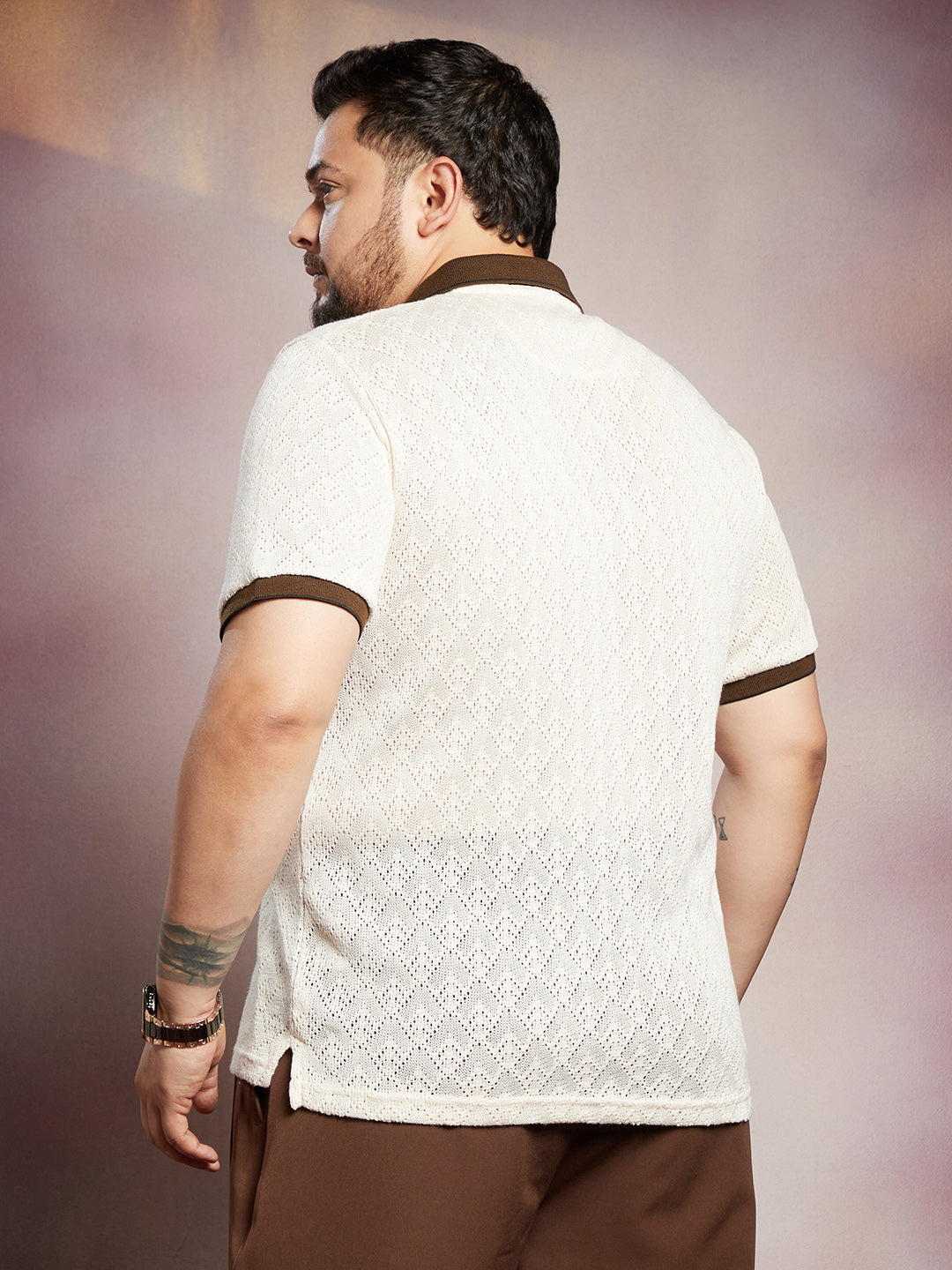 Contrast Quad Polo T-Shirt