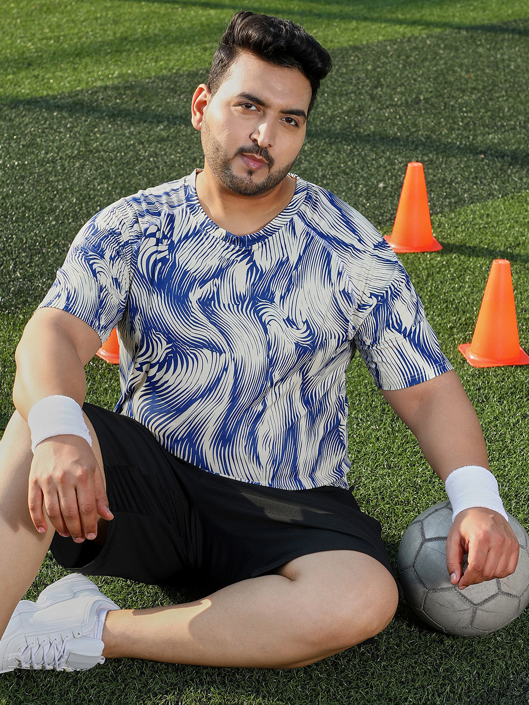 Abstract-Stroke Activewear T-Shirt