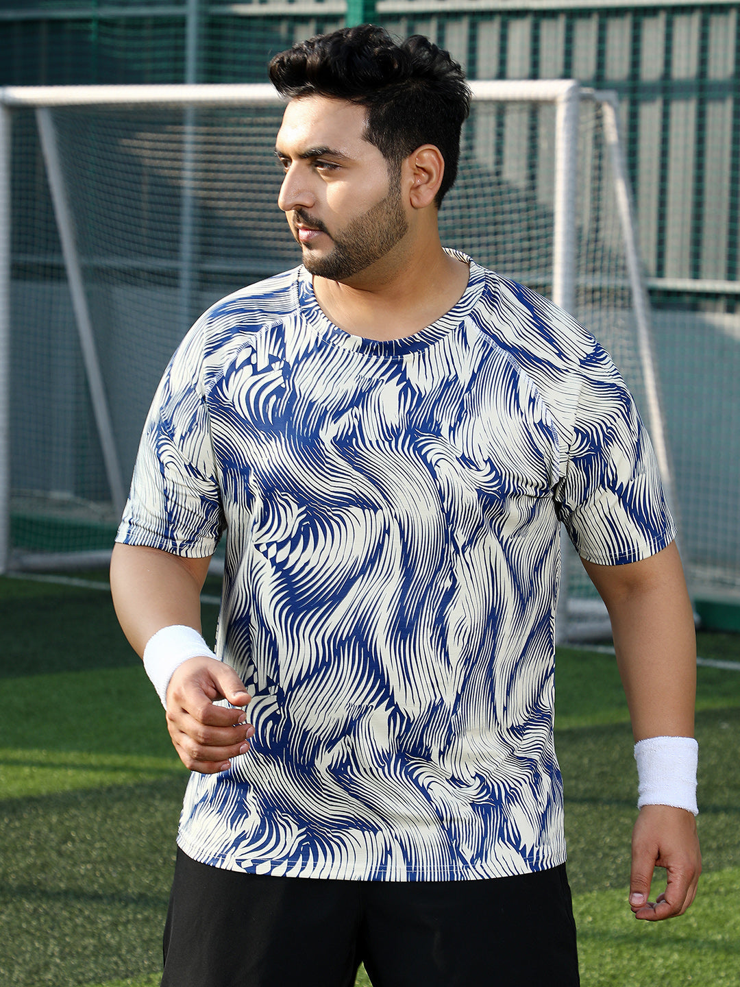 Abstract-Stroke Activewear T-Shirt