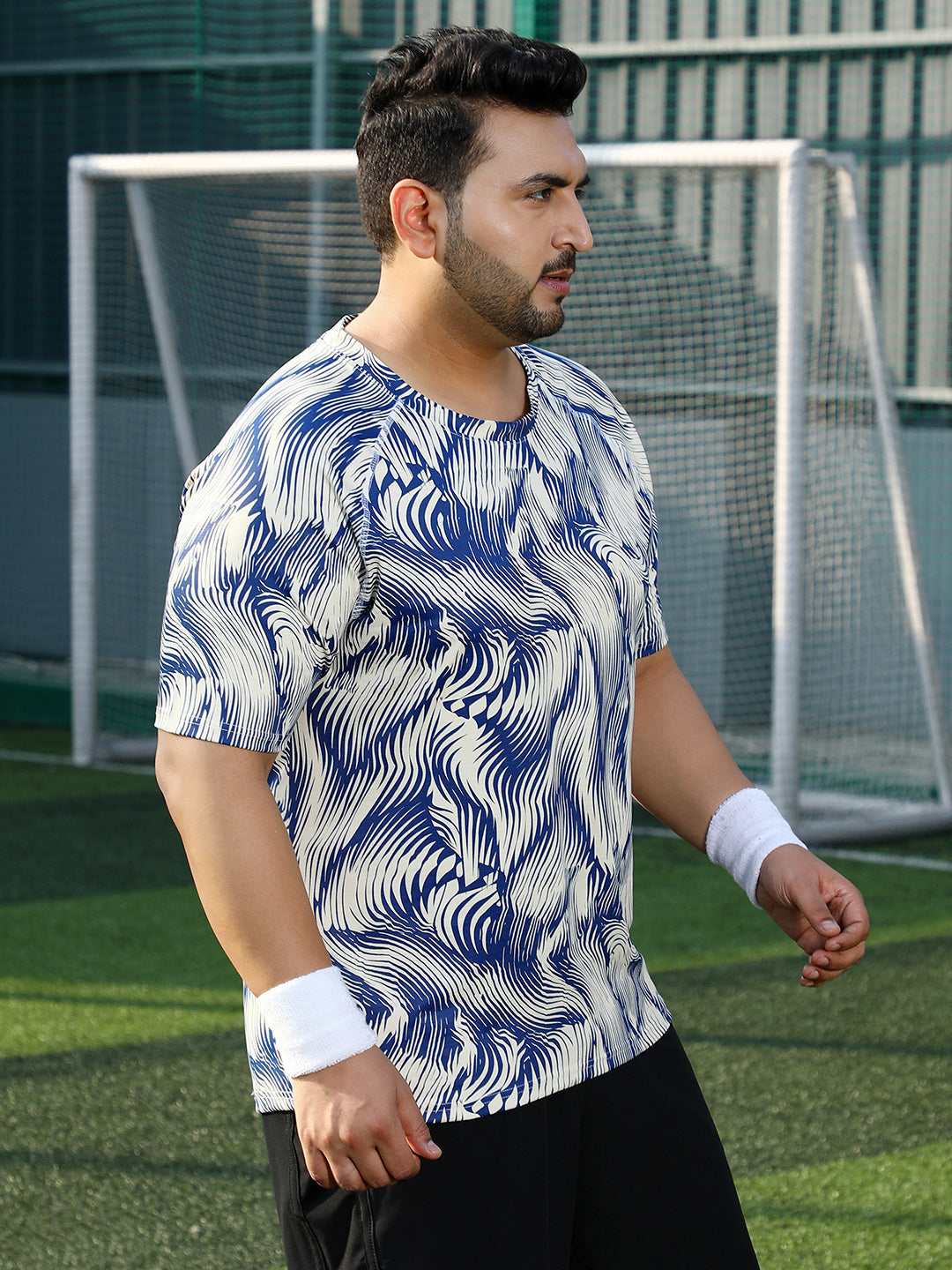 Abstract-Stroke Activewear T-Shirt