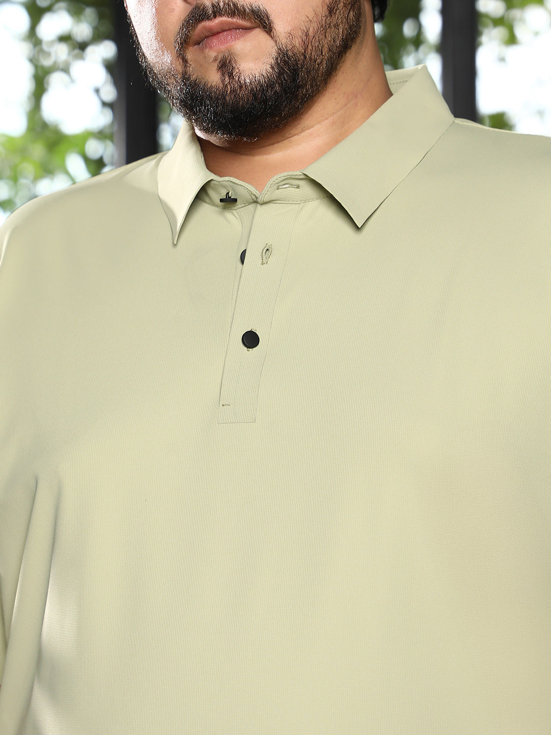 Seamless Grid Polo T-Shirt