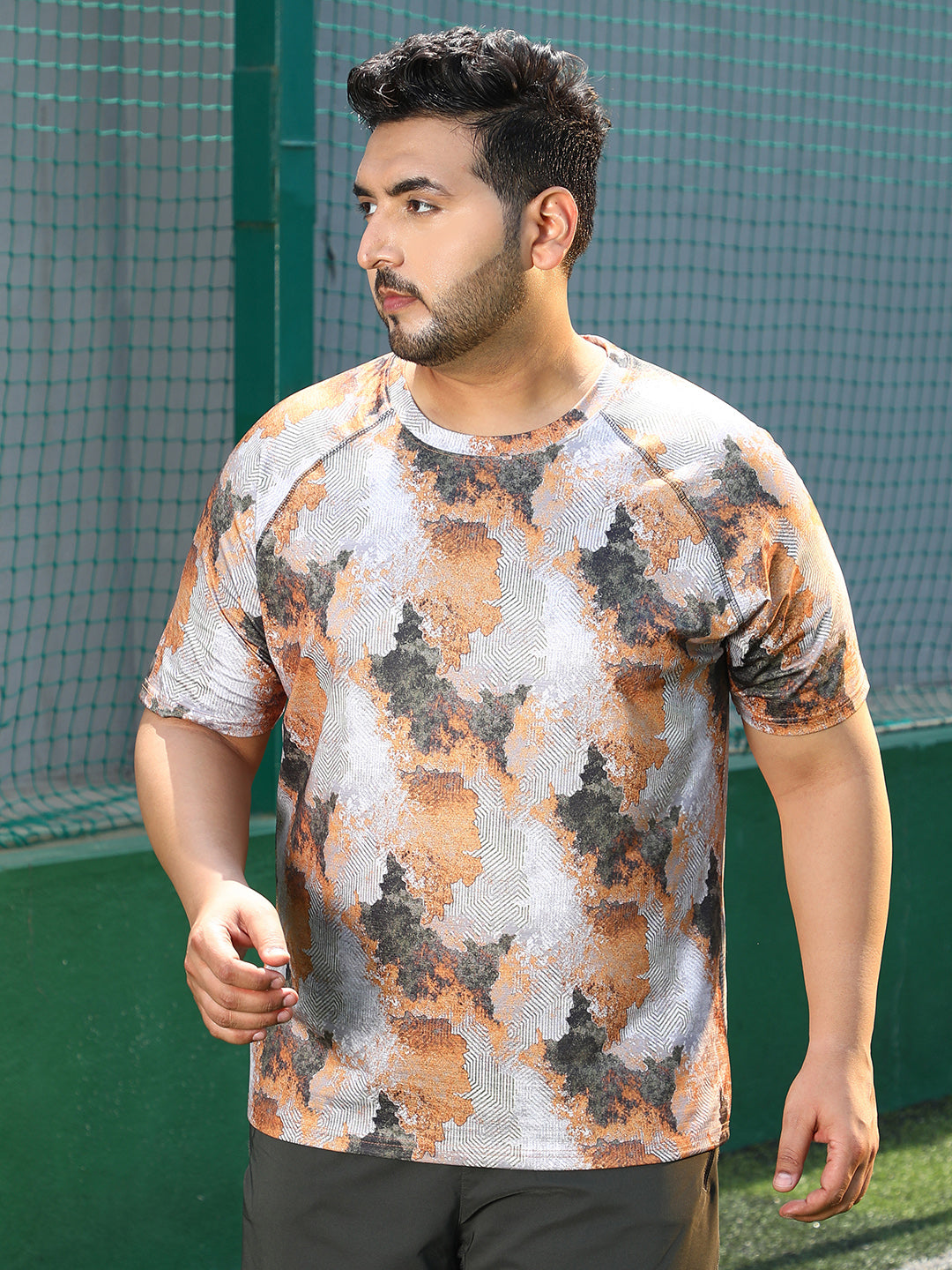 Blur-Imprint Activewear T-Shirt