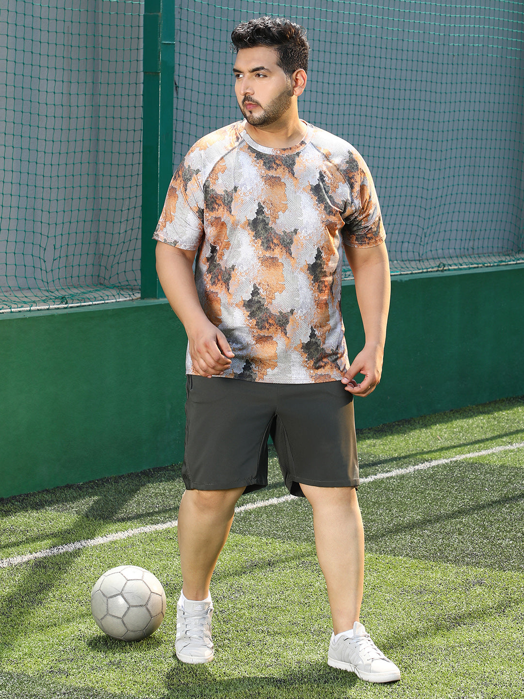 Blur-Imprint Activewear T-Shirt