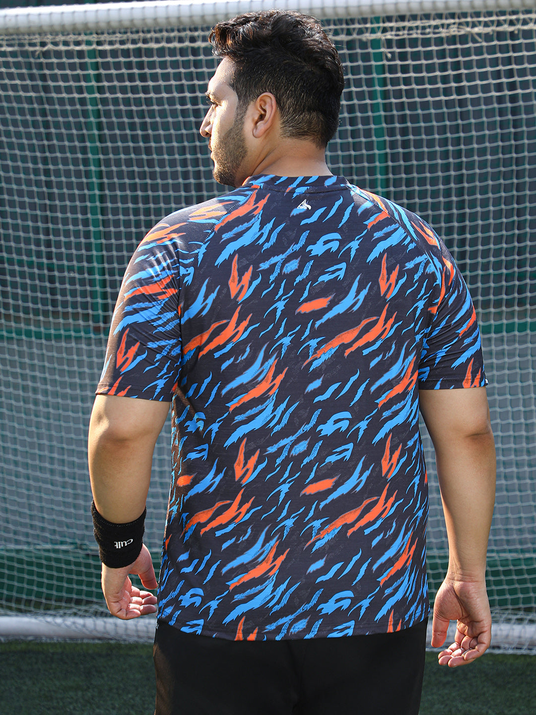 Block-Swirl Activewear T-Shirt